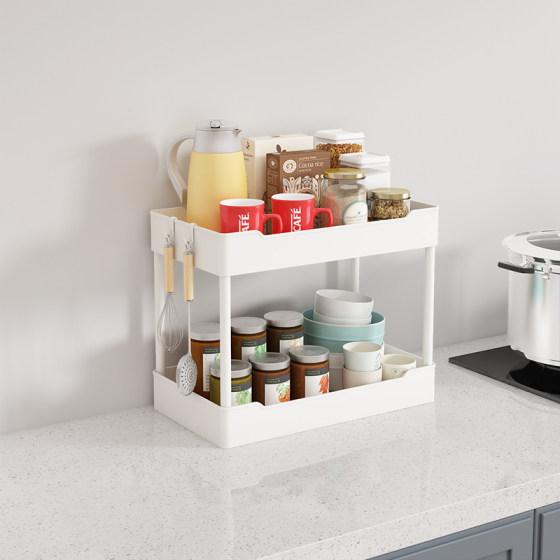 Kitchen gap storage rack floor-standing multi-layer ultra-narrow trolley refrigerator gap storage bathroom mobile storage rack