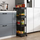 Plastic multi-layer extremely narrow storage rack