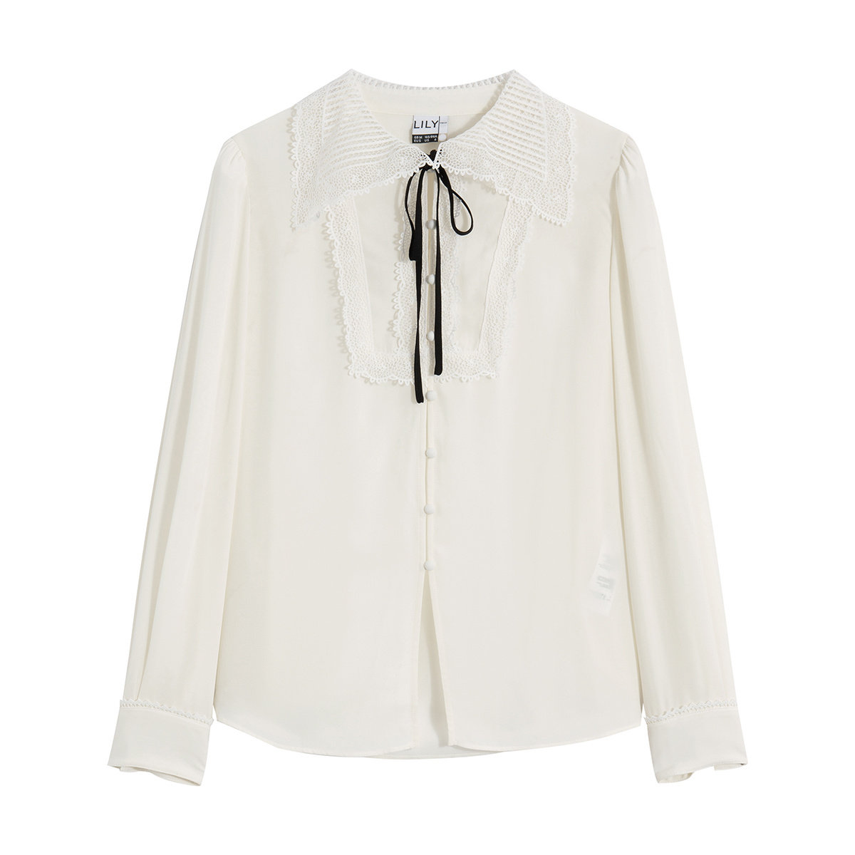 lily2022秋新款复古洋气别致白衬衫 LILY衬衫