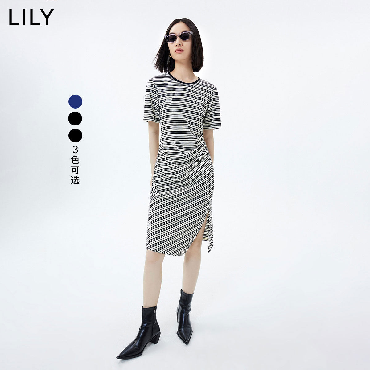 【宋茜明星同款】lily2023夏连衣裙 LILY连衣裙