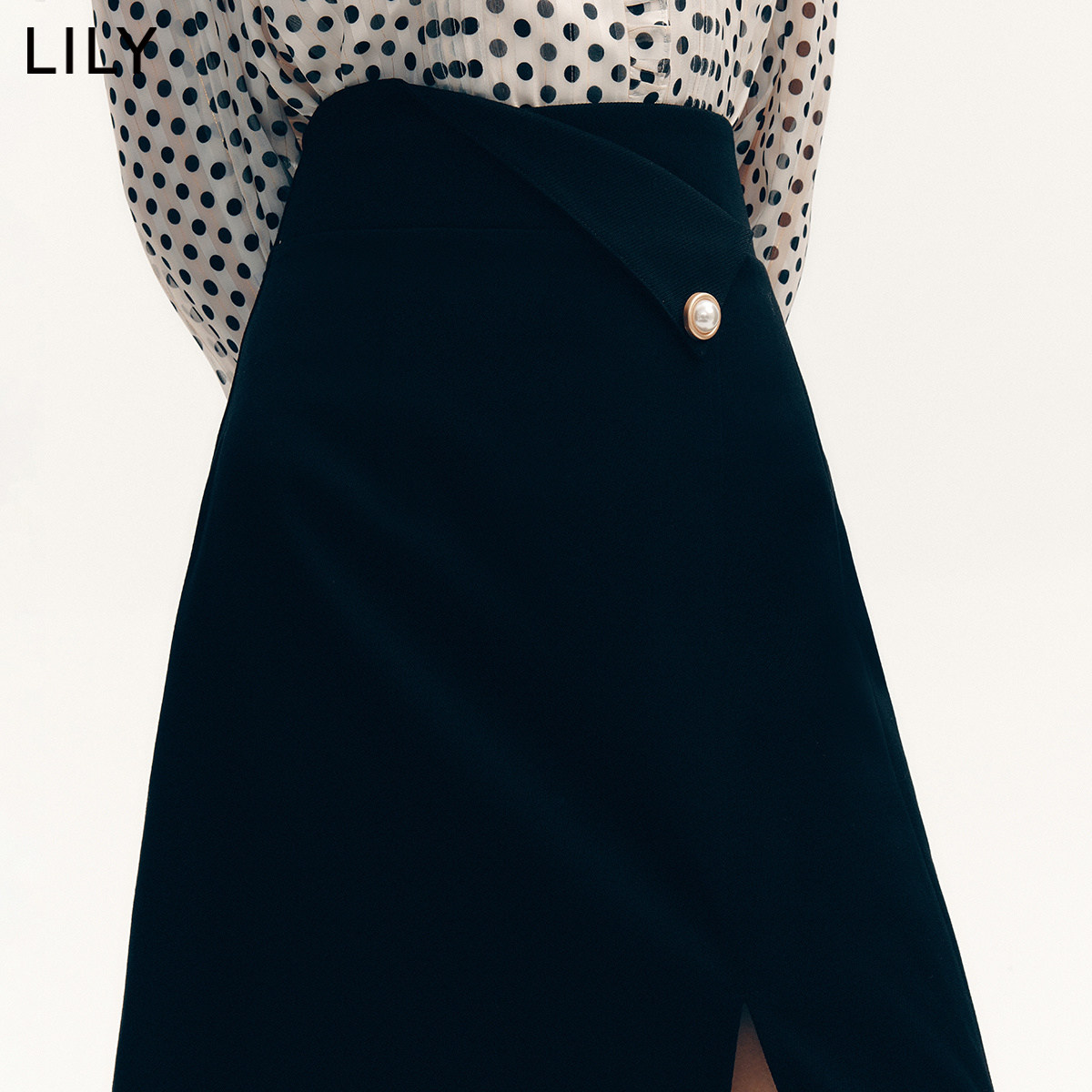 lily2022秋新款气质纯色高级半身裙 LILY半身裙