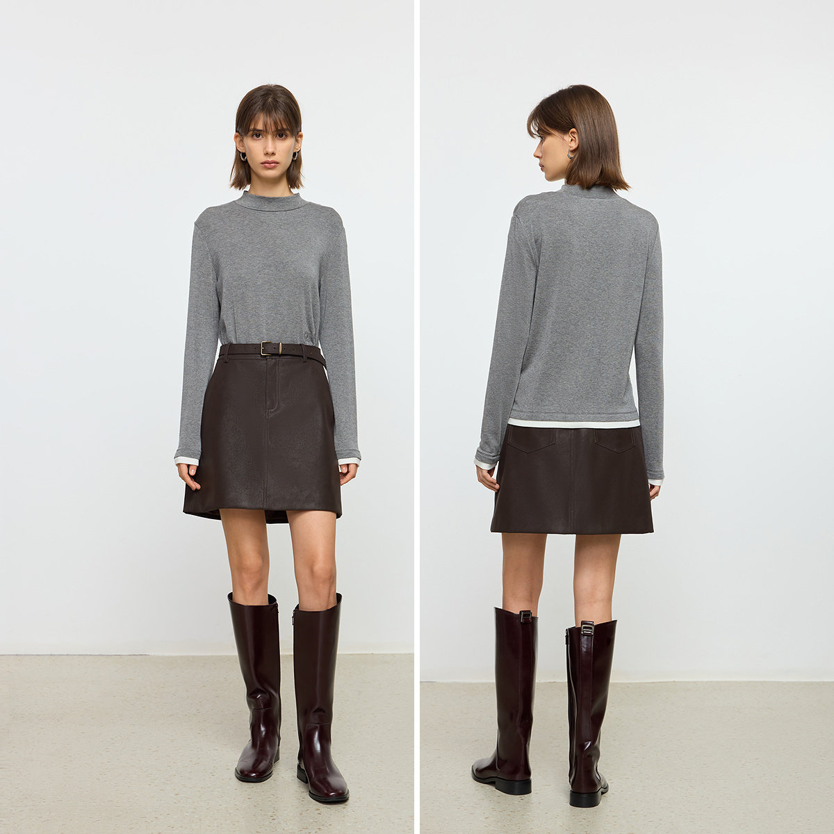 LILY2025秋冬新款女装羊毛混纺撞色内搭上衣修身半高领打底针织衫,淘宝优惠券,粉丝福利购,淘宝优惠卷