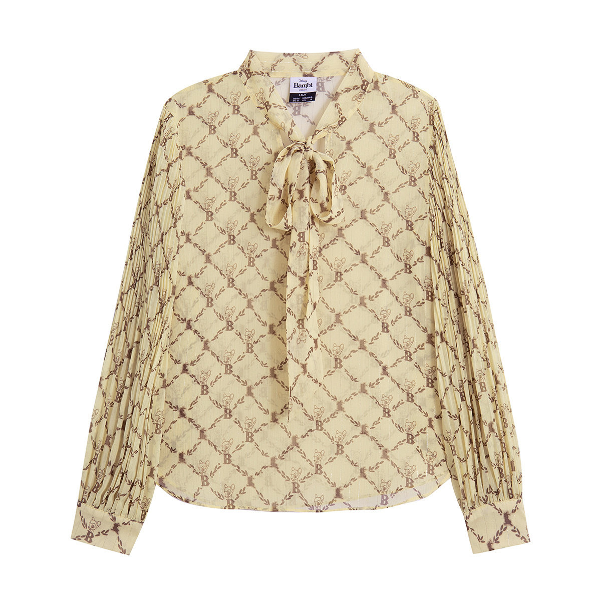 【lily迪士尼小鹿斑比系列】秋雪纺衫 LILY蕾丝衫/雪纺衫