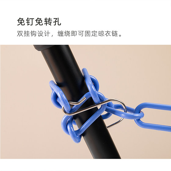 Hotel dormitory clothesline does not require punching, does not fade and is lightweight