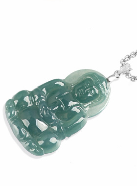 天然a货翡翠观音菩萨吊坠本命佛