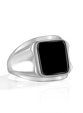 S925银天然a货翡翠墨翠玉石戒指