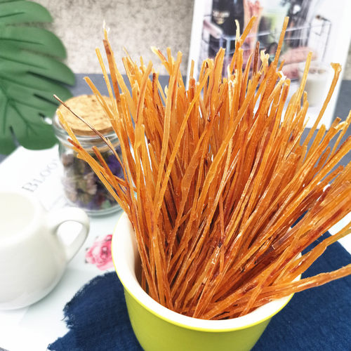 好吃的米米家龙耳丝鱿鱼耳丝细鱿鱼丝条鱿鱼干休闲低脂零食海鲜干 - 图0
