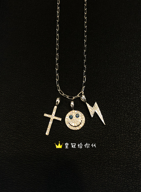 eyefunny钻石18K金十字架吊坠
