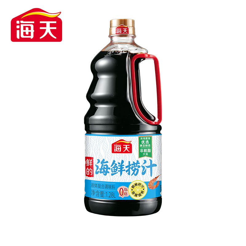 海天鲜的海鲜捞汁1.28L凉拌菜蘸料0脂肪调料捞汁小海鲜风味汁 - 图0