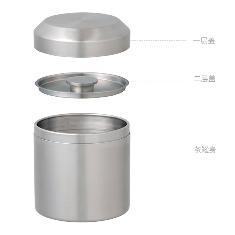 利快茶叶罐日本进口kinto不锈钢多功能防潮大号小号密封罐醒茶罐 - 图2