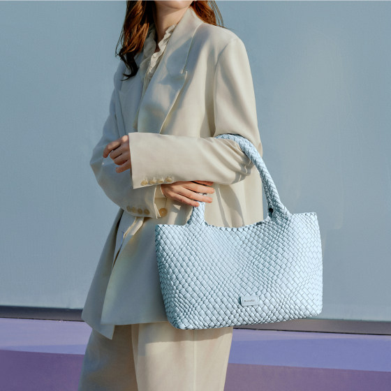 NU New Zhilan Zhiqu Tote Bag 2026 New Women's Large Capacity Commuting Shoulder Handbag Handwoven Bag