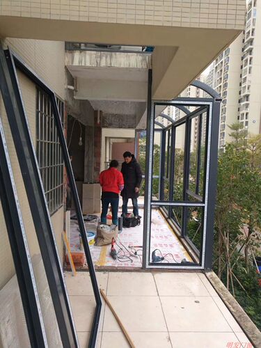 厦漳泉阳台断桥铝系统平开窗纱玻璃封阳台隔音落地窗阳光房推拉 - 图1