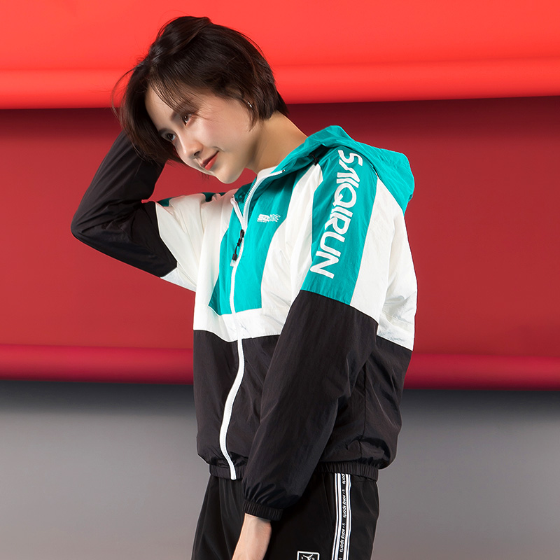 赛琪连帽外套女梭织风衣 秋季款休闲账动外套女时尚潮流上衣服 2019 赛琪连帽外套女梭织风衣 秋季款休闲账动外套女时尚潮流上衣服 2019