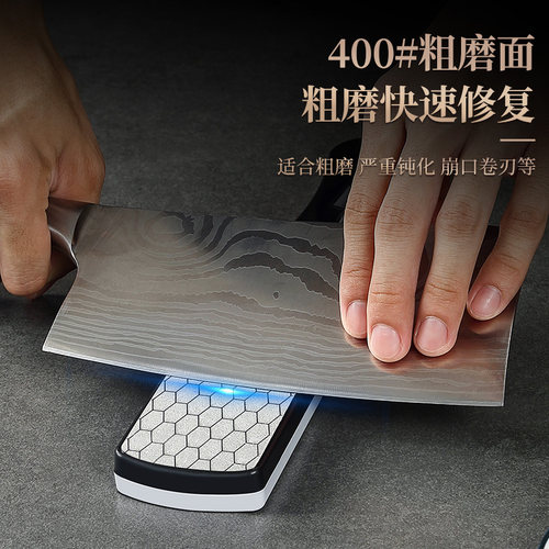 不锈钢磨刀石家用菜刀金刚石磨剪刀器棍棒快速双面金刚砂磨刀神器 - 图1