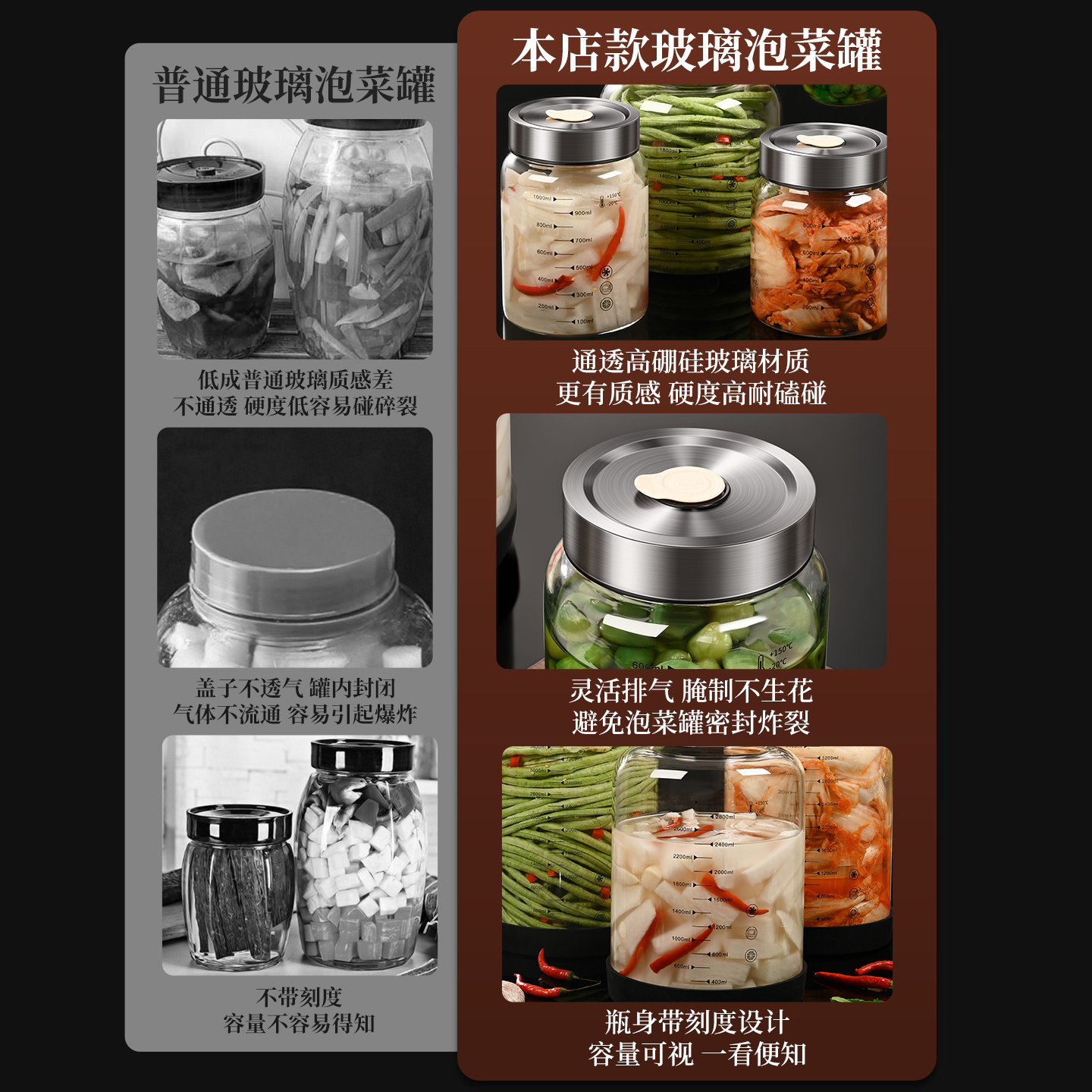 玻璃密封罐泡菜坛子家用腌菜罐酸菜咸菜腌制专用储物罐四川泡菜罐,淘宝优惠券,粉丝福利购,淘宝优惠卷