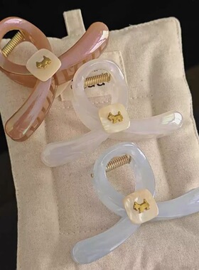 珠光高级感金标小狗抓夹