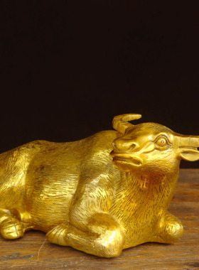 黄铜祝福中式家居办公生肖牛水牛