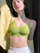 Camilo Klin Japan No Mark Sports Underwear womens small breasts gather to receive sideline Drooping Sleep Bra Hood