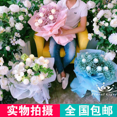 情人节礼品创意糖果灯球灯花束满天星网红男女朋友闺蜜生日礼物 虎窝淘