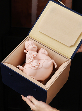 陶瓷马到成功家居摆件