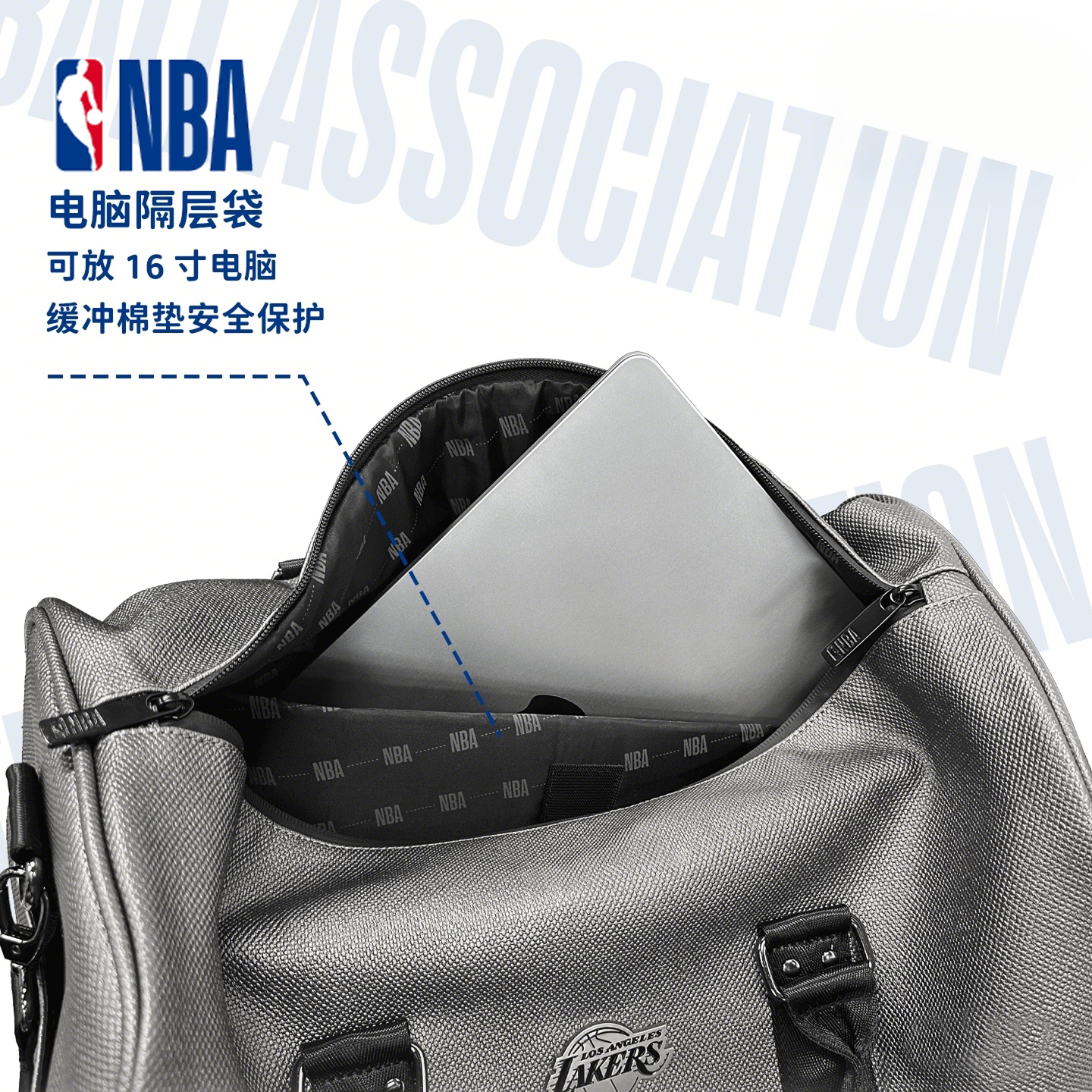 NBA official Lakers lightweight multifunctional travel bag