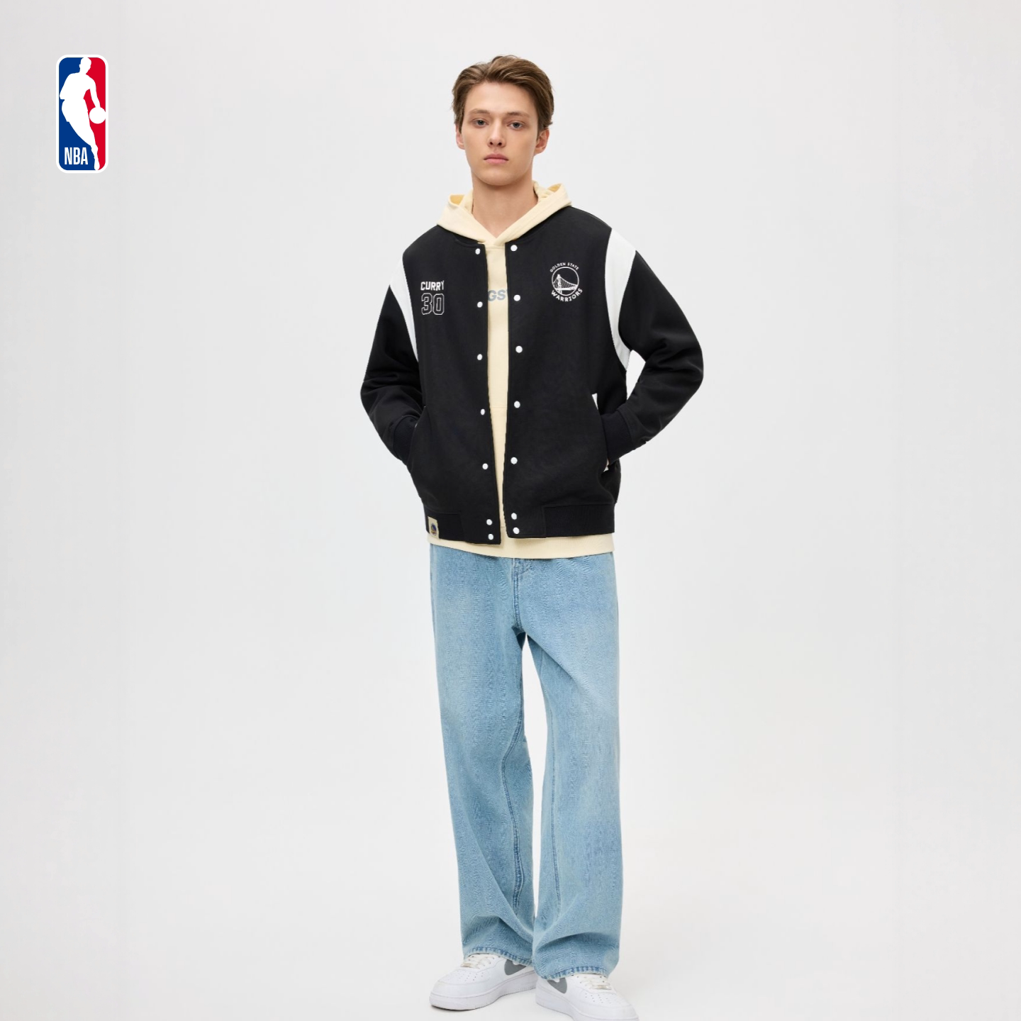 NBA官方26秋冬新款76人詹姆斯库里文班美式街头风棒球服夹克外套 球嫩实拍商品图