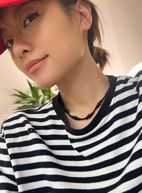 锁骨链黑玛瑙丹麦设计师款