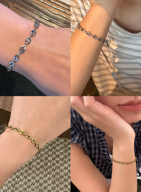 734钛钢不掉色咖啡豆手链女ins欧美气质简约百搭通勤个性