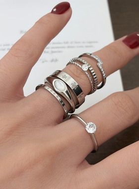 734钛钢不掉色可洗澡食指韩系可爱百搭戒指