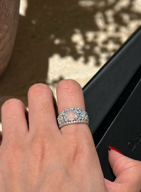 734银s925订婚指环时尚潮流新品富婆系列新中式温柔气质戒指