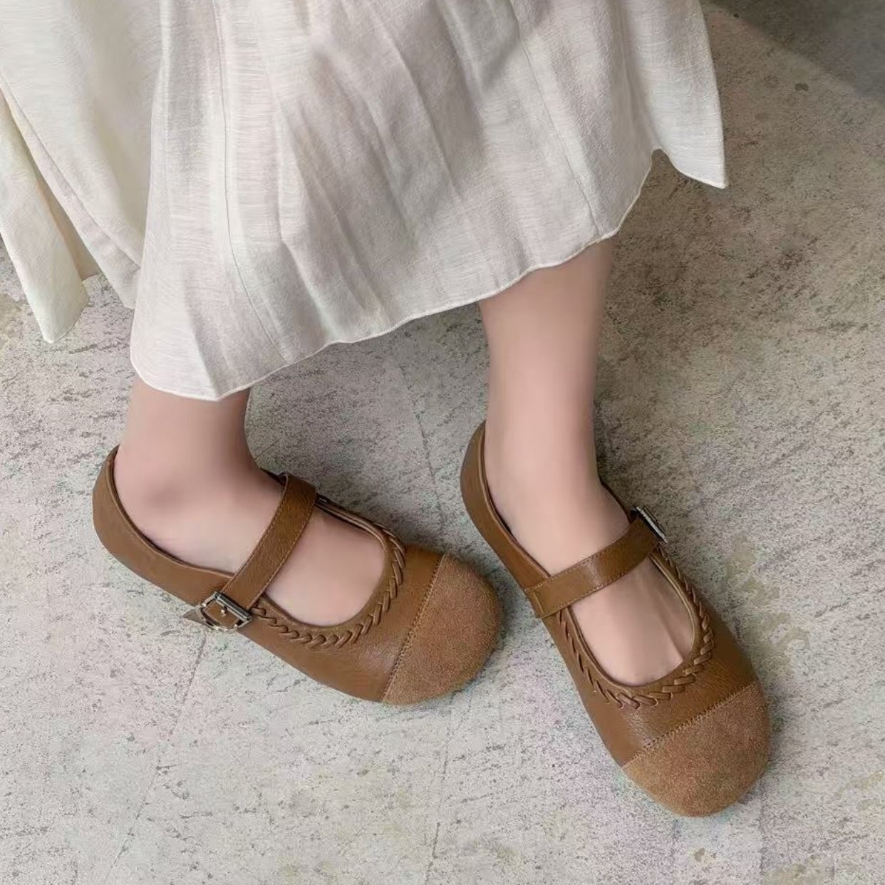 18法式复古玛丽珍鞋女2026年春季新款舒适一字扣软皮浅口平底单鞋,淘宝优惠券,粉丝福利购,淘宝优惠卷