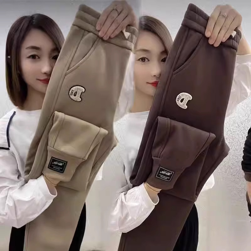 清仓捡漏秋冬加绒加厚卫裤女大码宽松显瘦外穿保暖束脚哈伦运动裤,淘宝优惠券,粉丝福利购,淘宝优惠卷