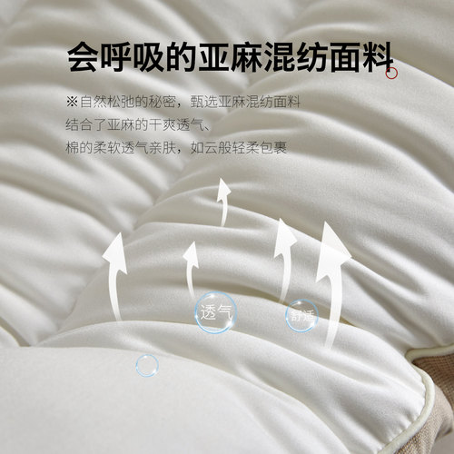 2026新款亚麻透气荞麦健眠护颈枕芯枕头深睡明目荞麦学透气硬枕 - 图3