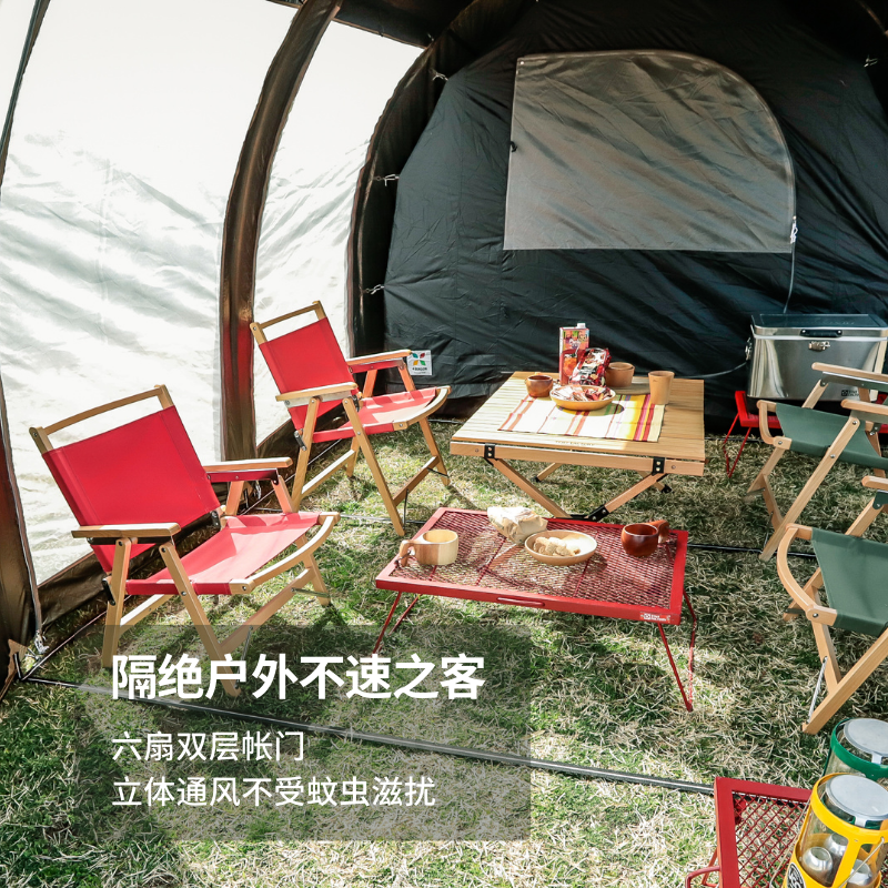 Tent factory虫洞LA2.0黑胶隧道帐篷户外露营野营装备防雨防晒 - 图2