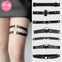 Leg ring female dark calf punk socks with sexy jk Japanese Accessories Shorts Shorts Thighs Lap Stockings Ligaments with pins