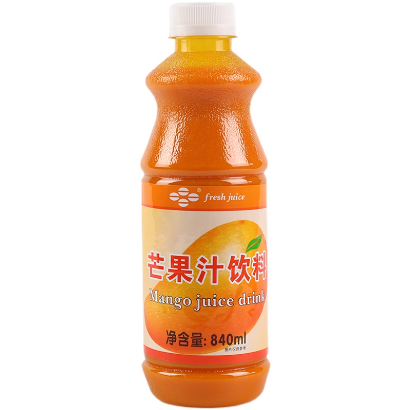 鲜活特高芒果汁840ml 9倍浓缩柳橙汁 柠檬汁奶茶中餐厅店专用浓浆 - 图3