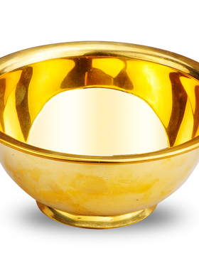 普生缘金碗套装家居摆件铜餐具