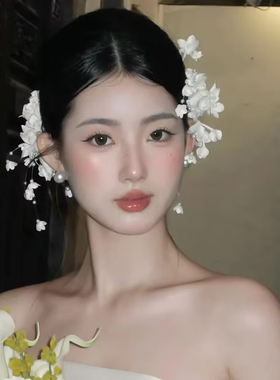 新娘森系铃兰流苏发饰古风中式