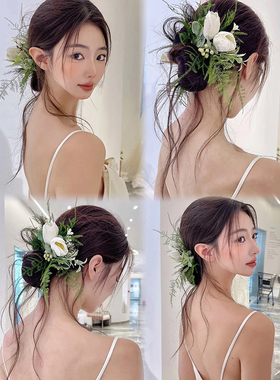 发夹布艺塑胶日韩森系超仙美