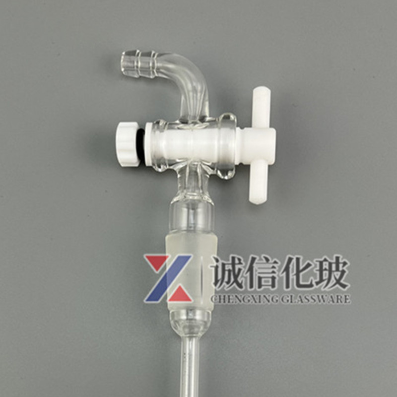 玻璃加料活塞阀门四氟加料放气阀门旋转蒸发器配件加料管现货包邮 - 图1