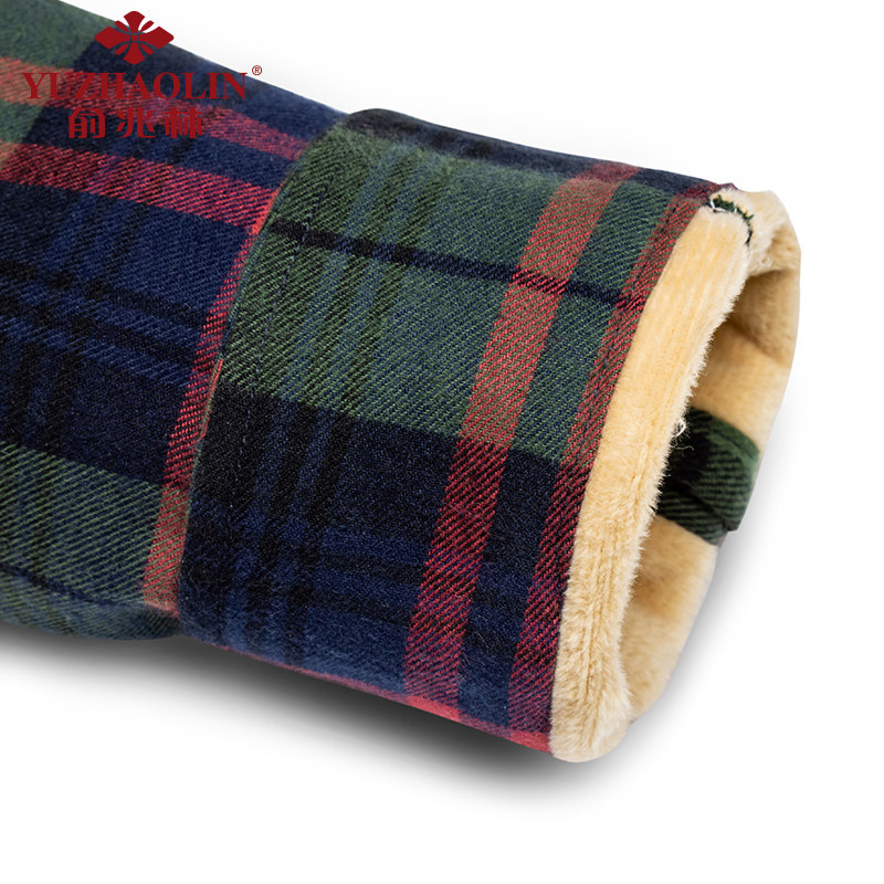 俞兆林纯棉加绒格子2021年保暖衬衫 俞兆林上海衬衫