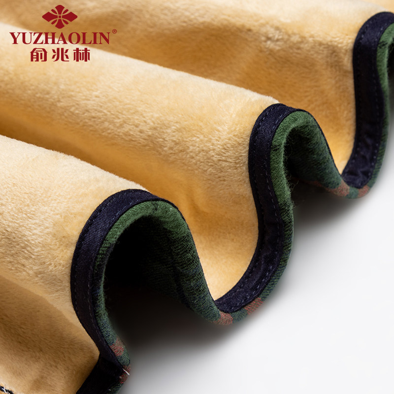 俞兆林纯棉加绒格子2021年款衬衫 俞兆林上海衬衫