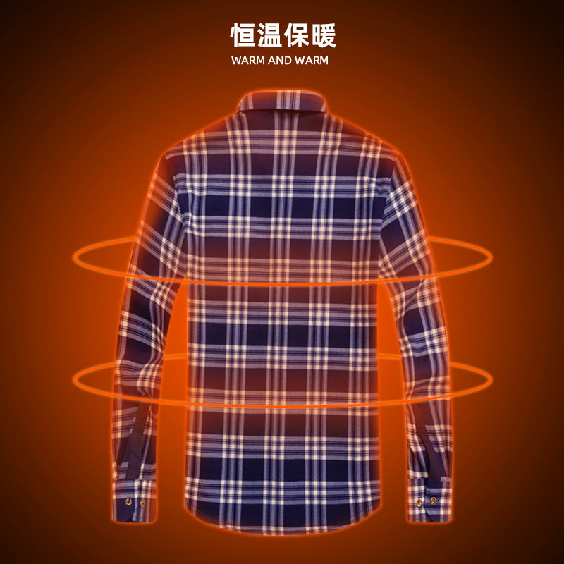 俞兆林秋冬季加绒男士经典格子衬衫 俞兆林上海衬衫