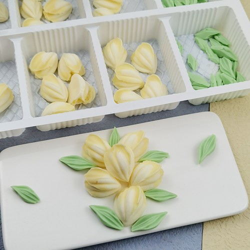 刮刀花巧克力郁金香节日装扮用品蛋糕装饰烘焙食用摆件配件母亲节 - 图2