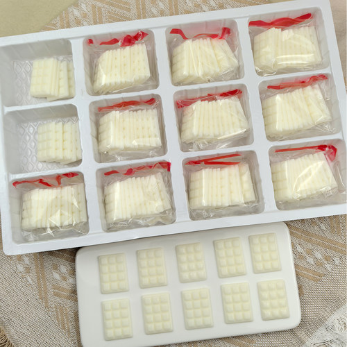 彩色华夫饼长方块巧克力蛋糕制作装饰摆件120片多色烘焙装扮成品 - 图3