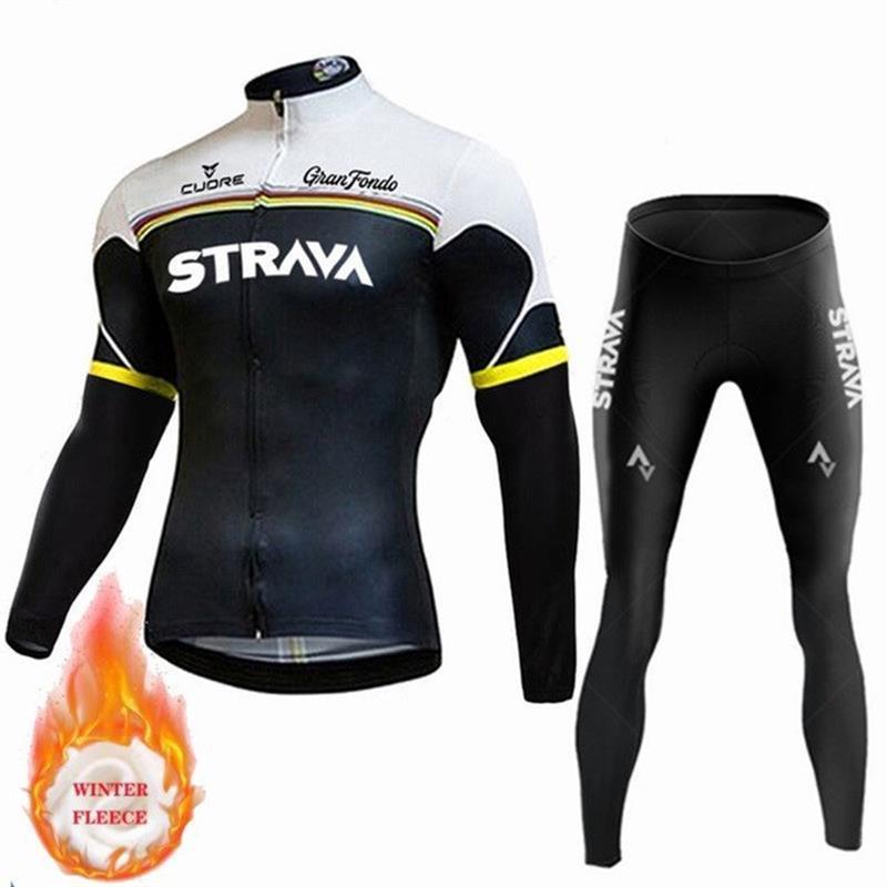 Winter Cycling Jersey Bib Set MTB Bike Clothing Jerseys suit - 图2