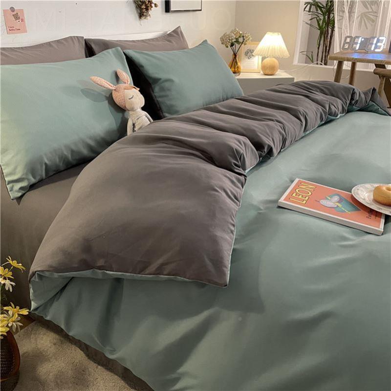 Bed sheets set quilt duvet cover pillow case bedding 4 sets-图3