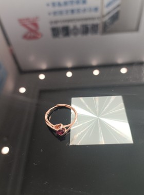 爱自己天然石榴石戒指多面全净体圆圈指环时尚女款酒红宝石促销