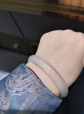 收藏级白月光手镯女天然玛瑙玉髓国风玉镯子高冰透荔枝冻生日礼物