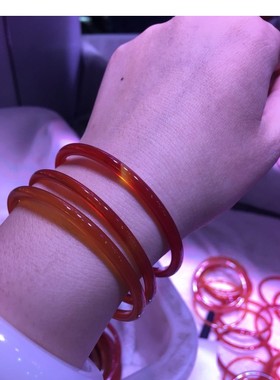 遇见冰彩原色窄条促销玉髓手镯